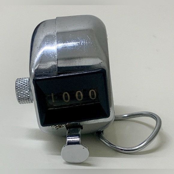 Vintage Metal Handheld Manual Finger Loop Push Button Tally Counter - Picture 12 of 15